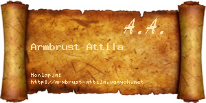 Armbrust Attila névjegykártya