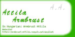 attila armbrust business card